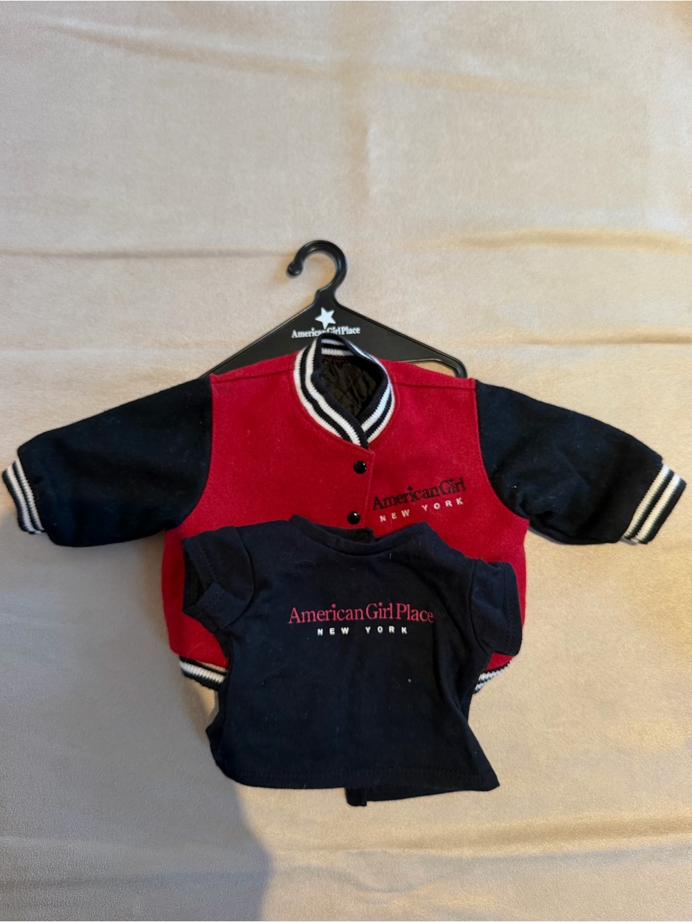 American Girl Doll New York Bomber Jacket and Short Sleeve Tee